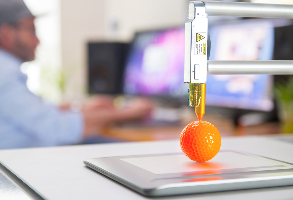 3d printing orange golf ball